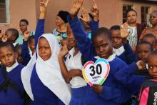 School children who participated in the campaign